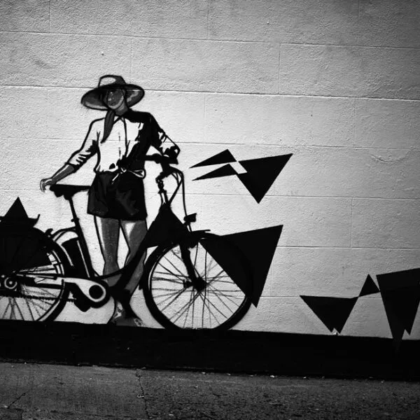 Lazy Bike Wall Graffiti